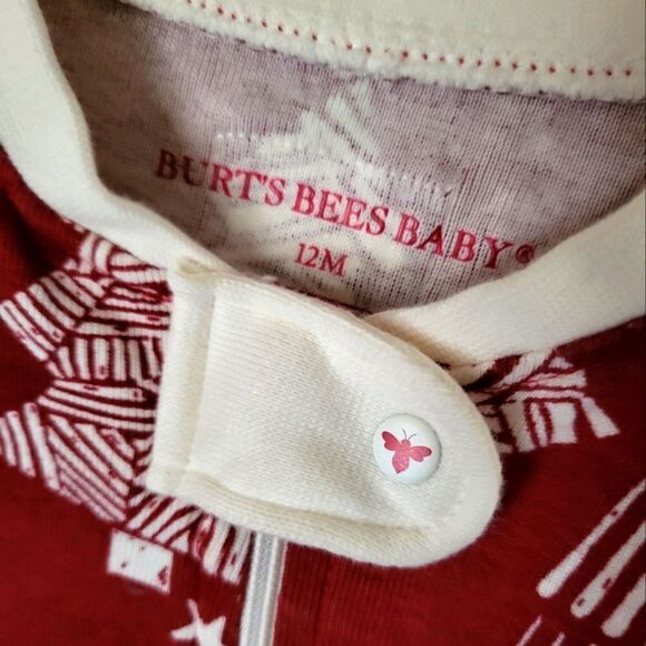 NWOT Christmas Burt's Bees Allover Xmas Tree Print Long-sleeve Pajamas - Picture 5 of 6